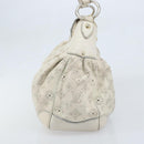 LOUIS VUITTON Mahina Solar PoweredGM Bag Leather White M93128 LV Auth bs34140-4