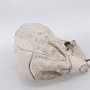 LOUIS VUITTON Mahina Solar PoweredGM Bag Leather White M93128 LV Auth bs34140-4