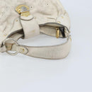 LOUIS VUITTON Mahina Solar PoweredGM Bag Leather White M93128 LV Auth bs34140-7