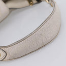 LOUIS VUITTON Mahina Solar PoweredGM Bag Leather White M93128 LV Auth bs34140-8