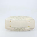 LOUIS VUITTON Mahina Solar PoweredGM Bag Leather White M93128 LV Auth bs34140-5
