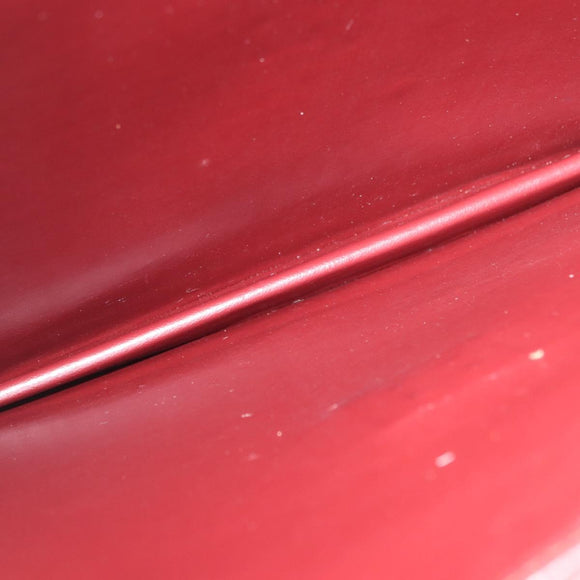 CARTIER Must Line Business Bag Leather Bordeaux Gold Auth bs34144