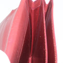 CARTIER Must Line Business Bag Leather Bordeaux Gold Auth bs34144-22