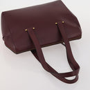BALLY Cartier Shoulder Bag Leather 2 Set Bordeaux White Auth bs34145-13