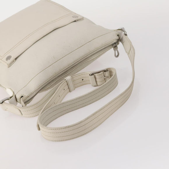BALLY Cartier Shoulder Bag Leather 2 Set Bordeaux White Auth bs34145