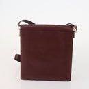 CARTIER Shoulder Bag Leather 2 Set Bordeaux Beige Auth bs34146-11