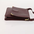 CARTIER Shoulder Bag Leather 2 Set Bordeaux Beige Auth bs34146-12