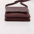 CARTIER Shoulder Bag Leather 2 Set Bordeaux Beige Auth bs34146-15