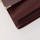 CARTIER Shoulder Bag Leather 2 Set Bordeaux Beige Auth bs34146-16