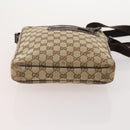 GUCCI GG Canvas Shoulder Bag Leather 3 Set Black Beige Auth bs34147-14