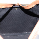 FENDI Pecan Canvas Boston Bag PVC Brown Black Auth bs34148-18