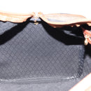 FENDI Pecan Canvas Boston Bag PVC Brown Black Auth bs34148-19