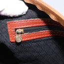 FENDI Pecan Canvas Boston Bag PVC Brown Black Auth bs34148-20