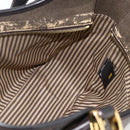 FENDI Zucca Canvas Hand Bag Black Brown Auth bs34149-17