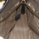 FENDI Zucca Canvas Hand Bag Black Brown Auth bs34149-18