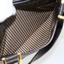 FENDI Zucca Canvas Hand Bag Black Brown Auth bs34149-21