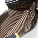 FENDI Zucca Canvas Hand Bag Black Brown Auth bs34149-22