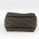 FENDI Zucca Canvas Hand Bag Black Brown Auth bs34149-9