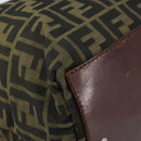FENDI Zucca Canvas Hand Bag Black Brown Auth bs34150-11