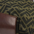 FENDI Zucca Canvas Hand Bag Black Brown Auth bs34150-12
