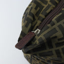 FENDI Zucca Canvas Hand Bag Black Brown Auth bs34150-15