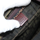 FENDI Zucca Canvas Hand Bag Black Brown Auth bs34150-16