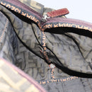 FENDI Zucca Canvas Hand Bag Black Brown Auth bs34150-18
