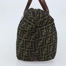 FENDI Zucca Canvas Hand Bag Black Brown Auth bs34150-4