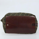 FENDI Zucca Canvas Hand Bag Black Brown Auth bs34150-9