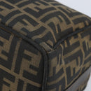 FENDI Zucca Canvas Hand Bag Black Gold Auth bs34151-11