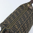 FENDI Zucca Canvas Hand Bag Black Gold Auth bs34151-14