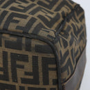 FENDI Zucca Canvas Hand Bag Black Gold Auth bs34151-9