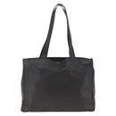 CHANEL Tote Bag Leather Black CC Auth bs34155-2