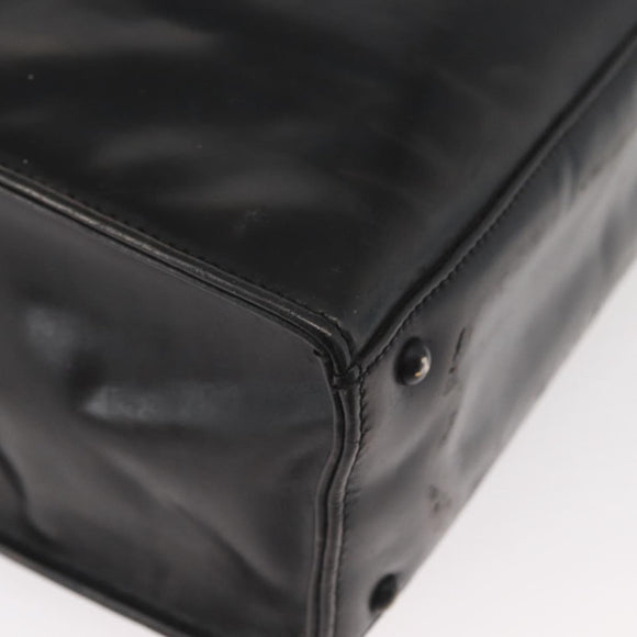 CHANEL Tote Bag Patent leather Black Gold CC Auth bs34158