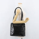 CHANEL Tote Bag Patent leather Black Gold CC Auth bs34158-27