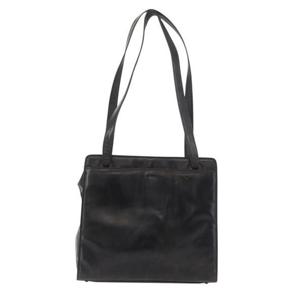 CHANEL Tote Bag Patent leather Black Gold CC Auth bs34158