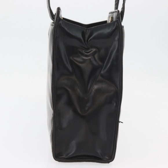 CHANEL Tote Bag Patent leather Black Gold CC Auth bs34158