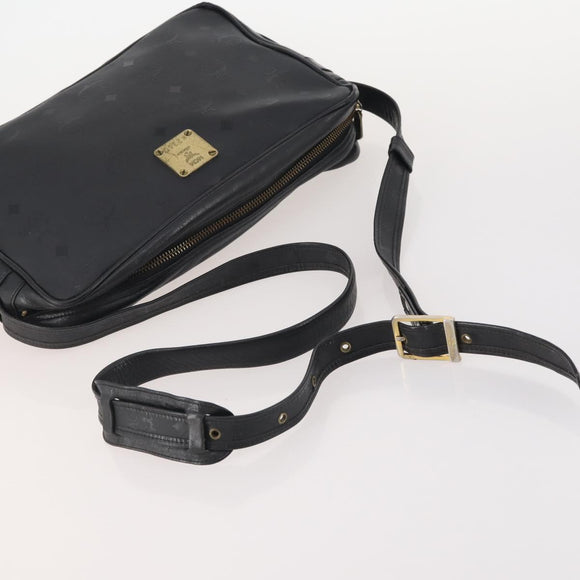 MCM Vicetos Logogram Shoulder Bag PVC Leather 2 Set Black Auth bs34160