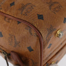 MCM Vicetos Logogram Hand Bag PVC Leather Brown Gold Auth bs34161-9