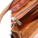 MCM Vicetos Logogram Hand Bag PVC Leather Brown Gold Auth bs34161-20