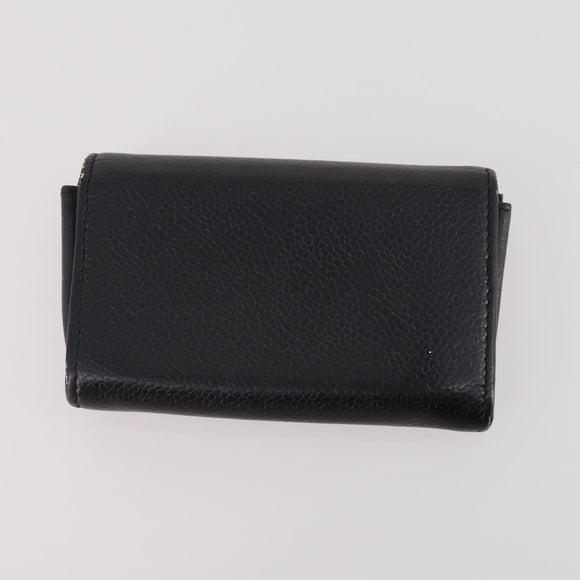 CHANEL Matelasse Wallet Caviar Skin Nylon 3 Set Black Gray Navy CC Auth bs34162