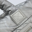 CHANEL Cococoon Hand Bag Nylon Silver CC Auth bs34163-17