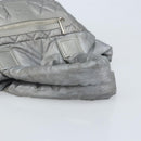 CHANEL Cococoon Hand Bag Nylon Silver CC Auth bs34163-7