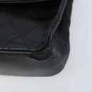 CHANEL Matelasse 25 Double Flap Chain Bag Lammleder Gold Schwarz CC Auth bs34164-8