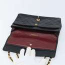 CHANEL Matelasse 25 Double Flap Chain Bag Lammleder Gold Schwarz CC Auth bs34164-20