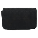 CHANEL Matelassé Chain Shoulder Bag Baumwolle Schwarz Gold CC Auth bs34166-2
