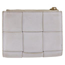 BOTTEGA VENETA INTRECCIATO Bifold Wallet Leather Purple Gold Auth bs34168-3