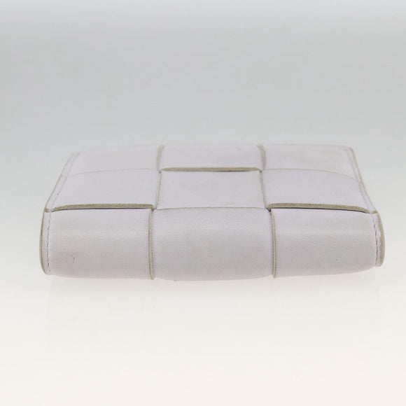 BOTTEGA VENETA INTRECCIATO Bifold Wallet Leather Purple Gold Auth bs34168