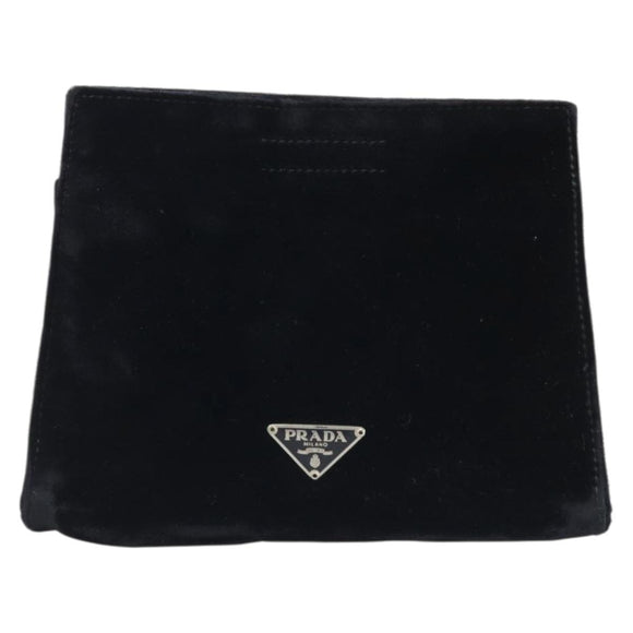 PRADA Pouch Velor Black Auth bs34170