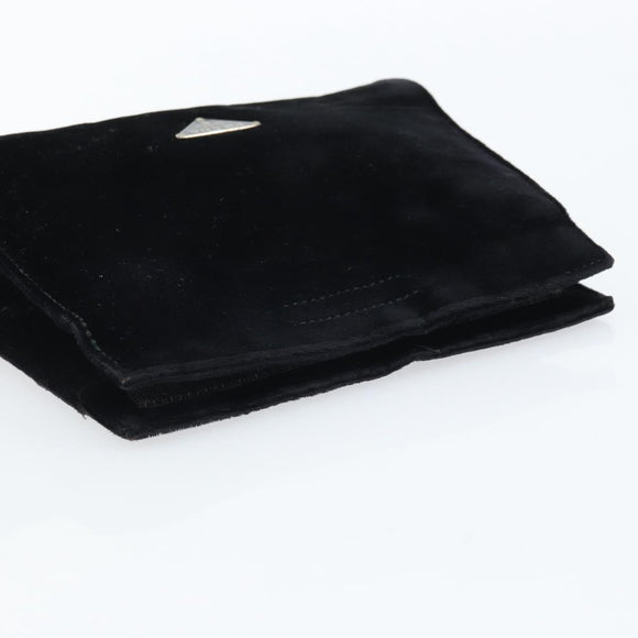 PRADA Pouch Velor Black Auth bs34170